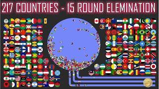 217 Countries - 15 Round Ultimate Eliminations | WORLD MARBLE RACE #13