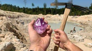 Found Rare Amethyst Crystal While Digging at a Private Mine! (Unbelievable Find)