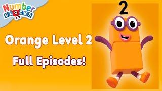 All of the Numberblock Orange Level 2 🟠 Full Episodes! | 12345 | Learn to Count | @Numberblocks