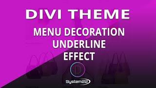 Divi Theme Menu Decoration Underline Effect 