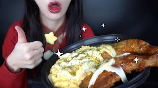 ASMR Christmas macaroni cheese & king chicken legs