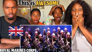 American Reacts to Royal Marines Corps of Drums and Top Secret Drum Corps!