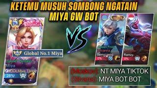 BELUM MENANG UDAH SOMBONG BANGET MUSUH NYA NGATAIN MIYA TIKTOK BOT! | TOP GLOBAL 1 MIYA - MLBB