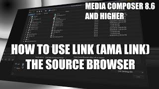 Media Composer 8.6+ - How To Use Link/AMA Link - The Source Browser