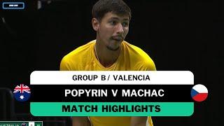 Alexei Popyrin vs Tomas Machac Highlights | Davis Cup 2024