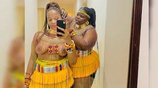 Beautiful African girls singing and dancing