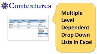 Excel Multiple Dependent Drop Downs