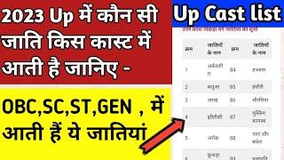 UP Caste List 2023/उत्तरप्रदेश पिछड़ा वर्ग में शामिल जातियों की लिस्ट/obc,sc,st caste list up 2023