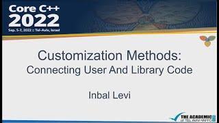 Customization Methods: Connecting User And Library Code