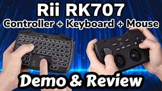 RII RK707 Controller + Keyboard + Mouse Combo Setup Demo & Review - RetroPie Guy Review