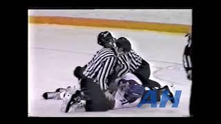 MJHL ?. ?, 1992-93 Rob MacGowan,SJ v Chad Eisner,DAU St. James Canadians Dauphin Kings