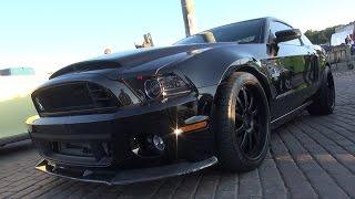 ALL BLACK 850-hp Shelby GT500 Super Snake - sound and acceleration