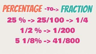 Conversion: Percentage to Fraction