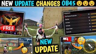 OB45 UPDATE CHANGES IN FREE FIRE | FREE FIRE NEW EVENT | FREE FIRE OB45 UPDATE | OB.45 UPDATE FF ?