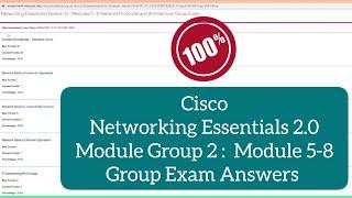 Cisco Networking Essentials 2.0 Group 2 : Modules 5-8 Group Exam Answers || Networking Essentials