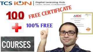 TCS ION FREE COURSES WITH CERTIFICATE 100+ COURSES FREE