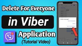 How to Delete & Delete for everyone message in Viber App