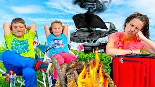 DeeDee Matteo and Gabriella Go On A Road Trip | Funny Video For Kids