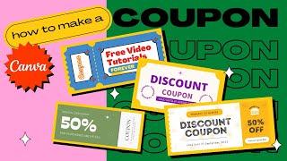 How to Make Printable  CUSTOM COUPONS  for Free Using Canva! (800+ Templates)