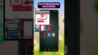 How to hide tiktok friends following list