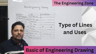 Types of line in engineering drawing and it's uses l #engineering #mechanical #design