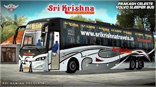 Sri Krishna Travels Prakash Celeste Volvo sleeper bus mod for bussid | bussid New mod | BSI Gaming