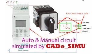 Auto and Manual motor control | timer | Magnetic Contactor / timer curcuit