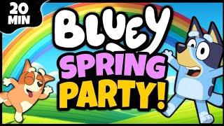 Bluey Spring Brain Break Party  Freeze Dance  Just Dance 