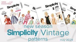 New Simplicity Vintage Patterns - May 2024