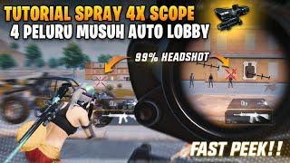 RAHASIA SPRAY LURUS 4X SCOPE PUBG MOBILE | CARA SETTING SENSITIVITAS PUBG MOBILE TERBAIK