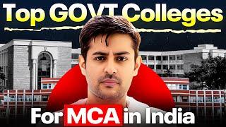 Top Government Colleges for MCA except NITS | MCA Colleges In India