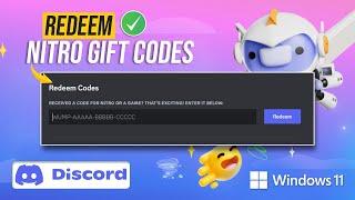 How to Redeem a Nitro Gift Code in Discord on Windows | Claim Nitro Gift Code in Discord