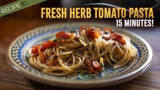 The quickest Tasty Herb Tomato Pasta You will Make!