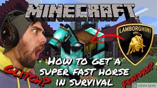 Minecraft Horse Speed Glitch 1.19  How to get Fast Horse Minecraft Survival 1.19 Speed Bug (Bedrock)