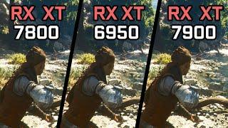 RX 7800 XT vs RX 6950 XT vs RX 7900 XT - Test at 1080p 1440p 2160p resolutions