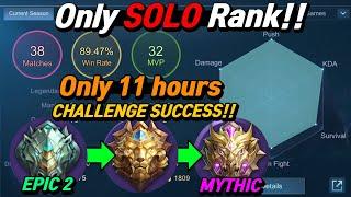 Must watch! Expert tips for Solo Rank Players. One day Mythic Challenge | Mobile Legends