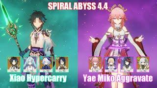 C0 Xiao Xianyun Hypercarry & C0 Yae Miko Aggravate | Spiral Abyss 4.4 | Genshin Impact