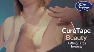 How to Support Large Breasts Using CureTape® Beauty Kinesiology Tape | Breast Lift Tape Instructions