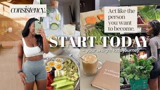how to *START* your WEIGHT LOSS JOURNEY 2024| healing your gut & building discipline for *BEGINNERS*