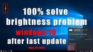 how to fix screen brightness problem in windows 10 || Delete update  windows  after last update 100%
