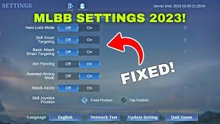 MOBILE LEGENDS SETTINGS 2023! FIX YOUR SETTINGS MLBB