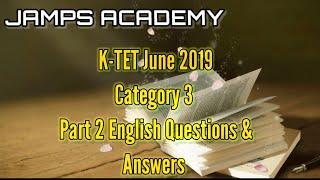 K-TET  June2019 category 3 part 2- English