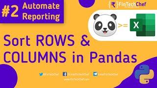 2 #Automate_Reporting - How to sort Rows and Columns in Pandas DataFrame | FinTechChef