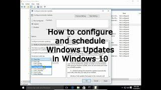 How to configure and schedule Windows Updates in Windows 10