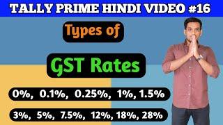 #16 - Types of GST Rates ?  0%,  0.1%,  12%,  18%,  28% etc