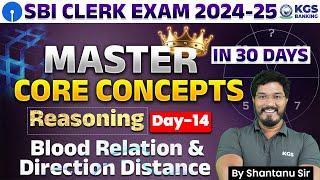 SBI CLERK EXAM 2024-25 | Reasoning | Blood Relation + Direction Distance | Reasoning by Shantanu Sir