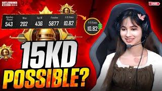 CONQUEROR TOP 100 LIVE15 KD + CHICKEN ONLYBGMI LIVE |#bgmilive #girlgamer #pubgmobile