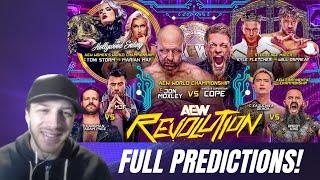 FULL PREDICTIONS for AEW Revolution 2025! Who Leaves AEW World Champion?!