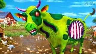 Zombie Cow's Rampage: Animal Revolt | Forest Animals Epic Rescue Mission | Zombie Animals Collection