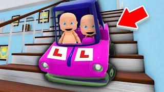 Baby Learns How to DRIVE A CAR... (Who's Your Daddy?)